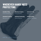 Guide 761 Work Gloves, Synthetic Leather, Elasticated Cuff
