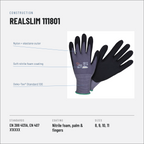 Nitrile Foam Assembly Gloves, EN 388 4131A, Packs of 12 Pairs