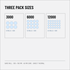 Standard Direct Thermal Shipping Labels 100 x 150 mm, Rolls of 500