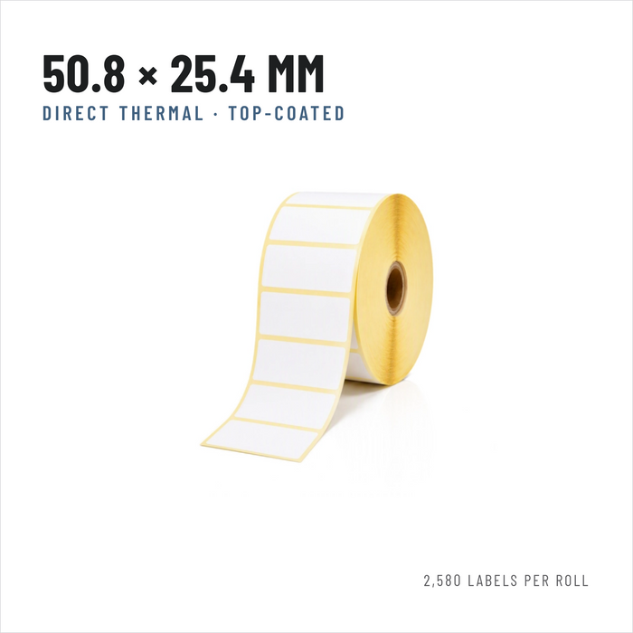 Direct Thermal SKU Labels 50.8 x 25.4 mm, Rolls of 2,580