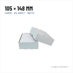 A4 Laser Shipping Labels 105 x 148 mm, 4 per Sheet