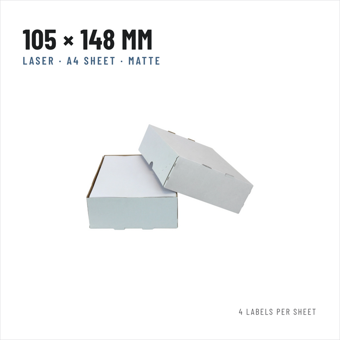 A4 Laser Shipping Labels 105 x 148 mm, 4 per Sheet