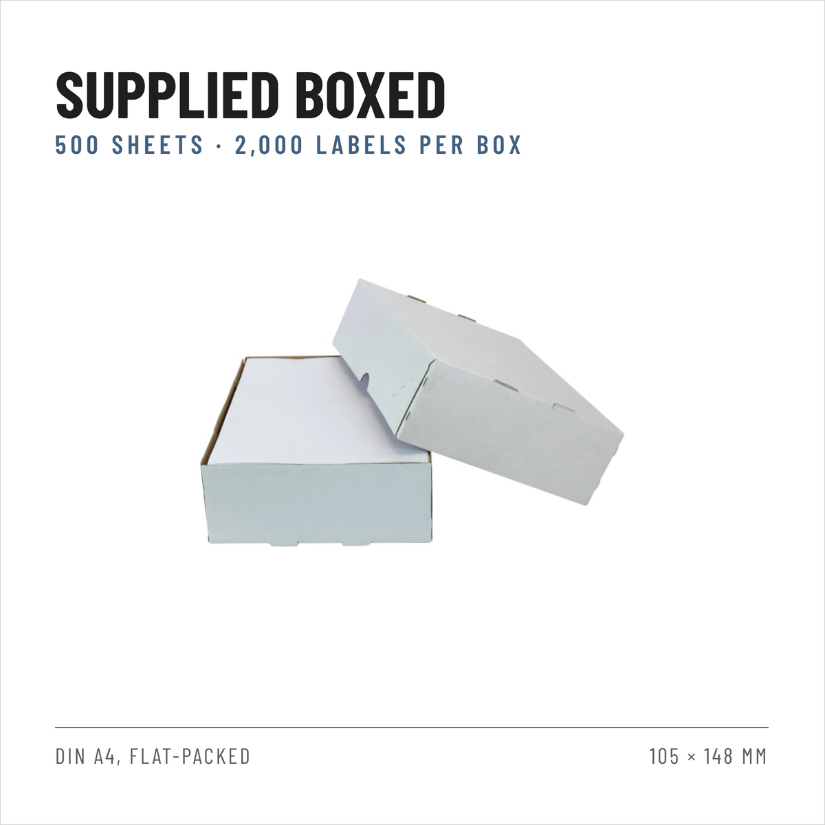 A4 Laser Shipping Labels 105 x 148 mm, 4 per Sheet