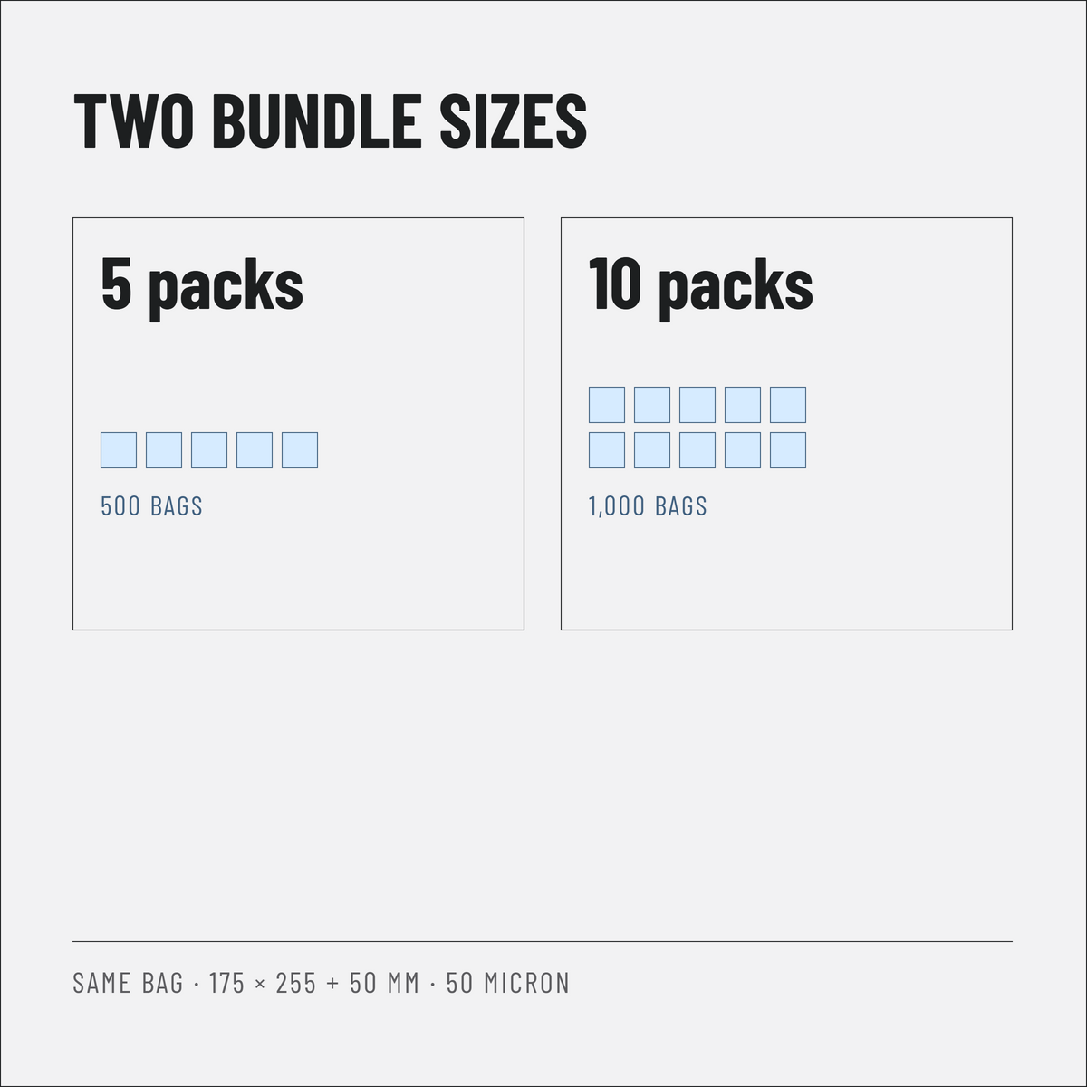 Courier Polybags 175 x 255 + 50 mm, White, 50 Micron