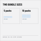 Courier Polybags 225 x 325 + 50 mm, White, 55 Micron
