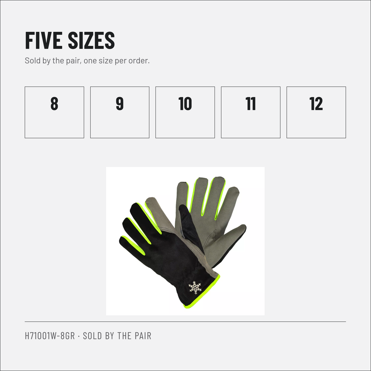 Lined Winter Work Gloves, Synthetic Leather with Flannel Lining