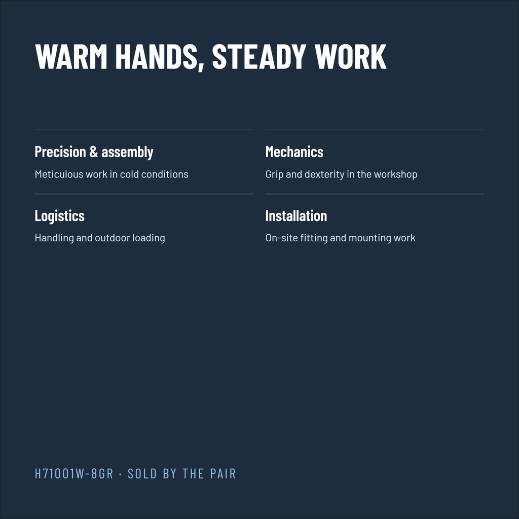 Lined Winter Work Gloves, Synthetic Leather with Flannel Lining