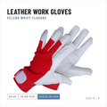 Goatskin Leather Work Gloves, EN 388 3132X, Packs of 12 Pairs